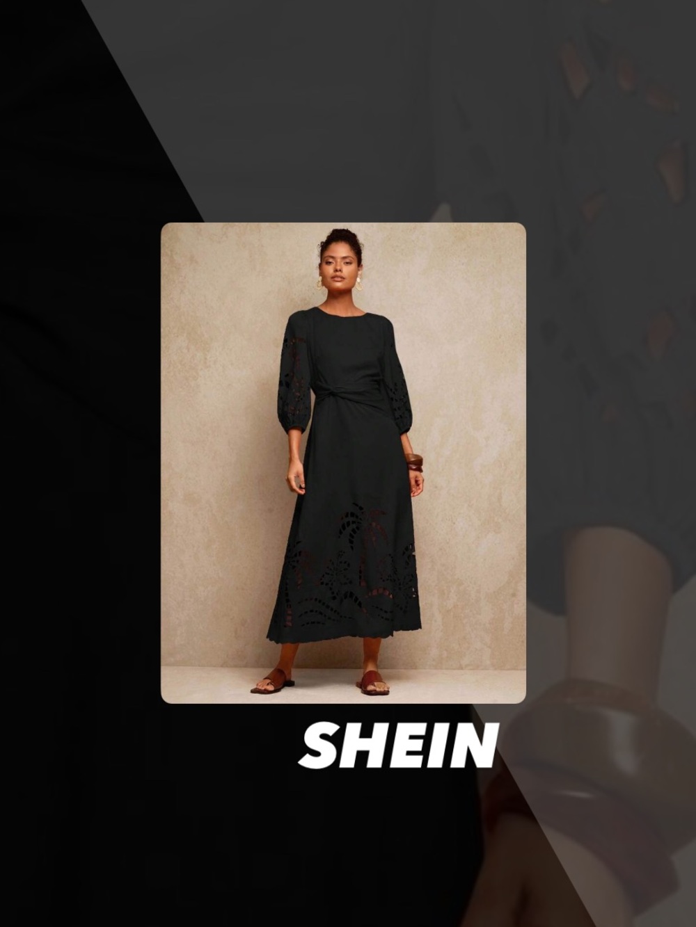 EUC SHEIN Laser Engraved Dress